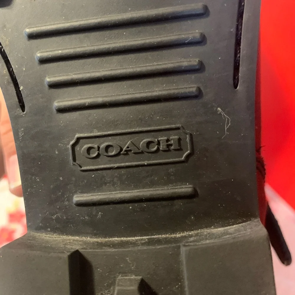 Coach Monogramed Leather Knee Boots - Picture 12 of 14